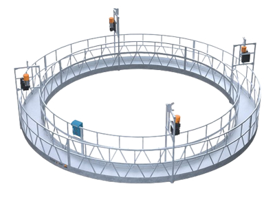 Verzinkte runde Hängeplattform